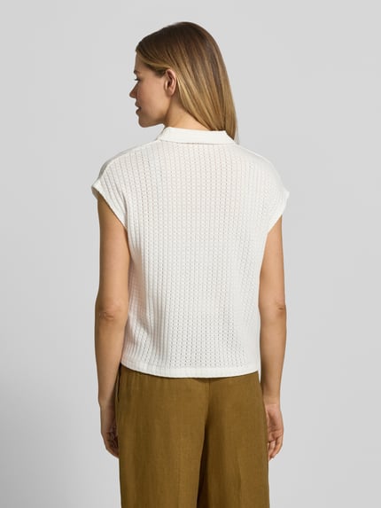 someday. Regular Fit Poloshirt mit Strukturmuster Modell 'Kimena' Offwhite 5