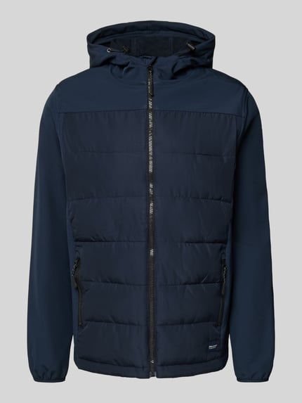 Blend Gewatteerd jack met capuchon model 'EVIAN' Donkerblauw - 2