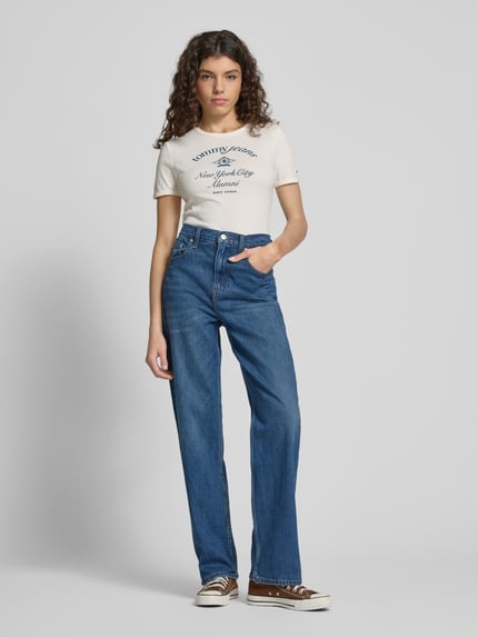 Tommy Jeans Straight fit jeans van katoenmix, model 'LAYLA' Jeansblauw - 1