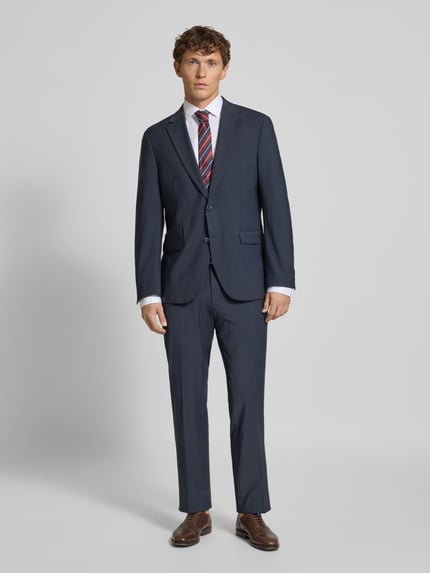 Christian Berg Men 2-Knopf-Sakko Comfort Fit mit Woll-Anteil Dunkelblau 1