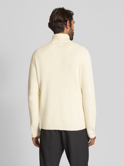 Lindbergh Strickpullover mit Troyer-Kragen Offwhite 5
