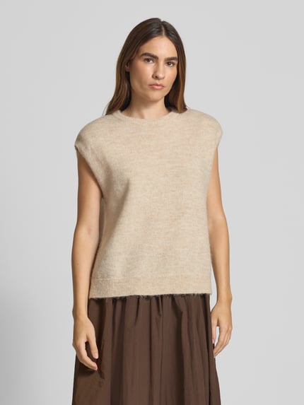 Selected Relaxed Fit Pullunder aus Woll-Mix Modell 'LULU' Offwhite 4