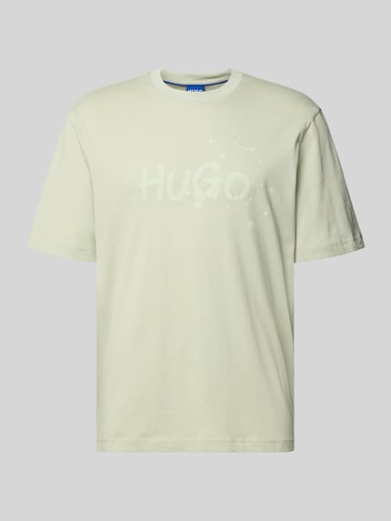 Produktfoto, Regular Fit T-Shirt aus reiner Baumwolle Modell 'NIEROFIX_U261' von HUGO, Optik: Unifarben, Motiv-Print, Rundhals, Kurzarm.