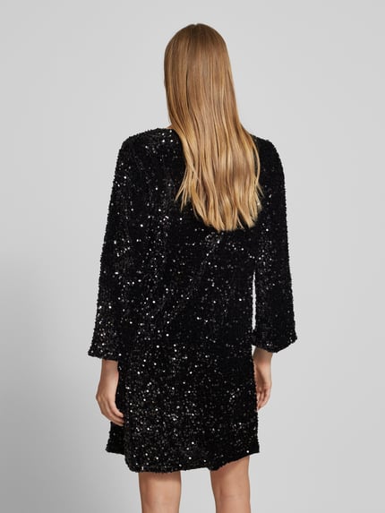 VILA Minikleid mit Paillettenbesatz Modell 'FAITH' Black 5