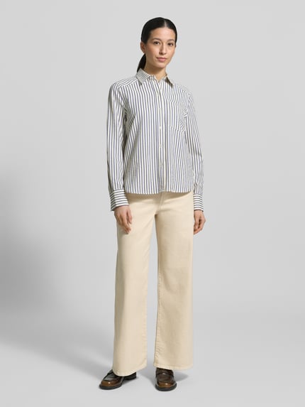 Weekend Max Mara Regular fit wide leg jeans uit Katoenmix Model 'MEDINA' Zand - 1
