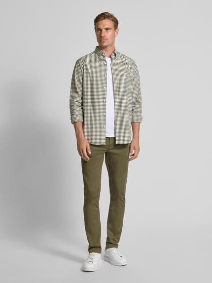 Tommy Hilfiger Slim Fit Chino aus Baumwoll-Mix Oliv 1