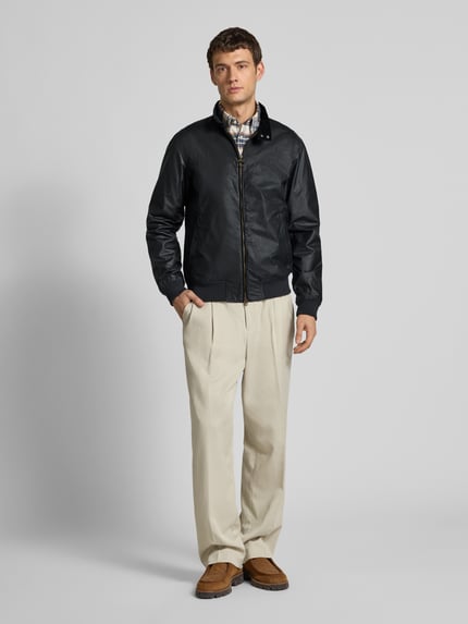 Barbour Regular Fit Wachsjacke aus reiner Baumwolle Marine 1
