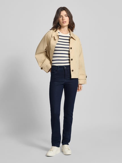 Brax Slim Fit Jeans im Used-Look Modell 'MARY THERMO' Dunkelblau 1