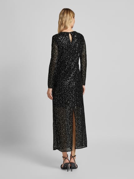 Selected Maxikleid mit Paillettenbesatz Modell 'NOEL' Black 5