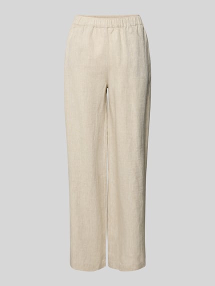 MOS MOSH Relaxed Fit Leinenhose mit Eingrifftaschen Modell 'Emmi' Sand 2