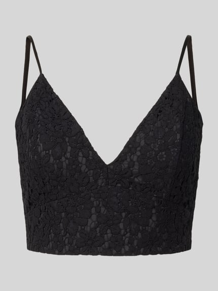 Top na ramiączkach krótki z dekoltem w serek Shop The Look MANNEQUINE