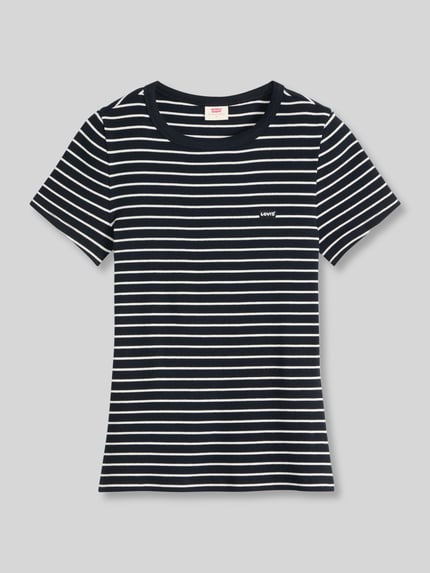 Levi's® Slim Fit T-Shirt aus Baumwoll-Mix Modell 'HAYES' Anthrazit 2