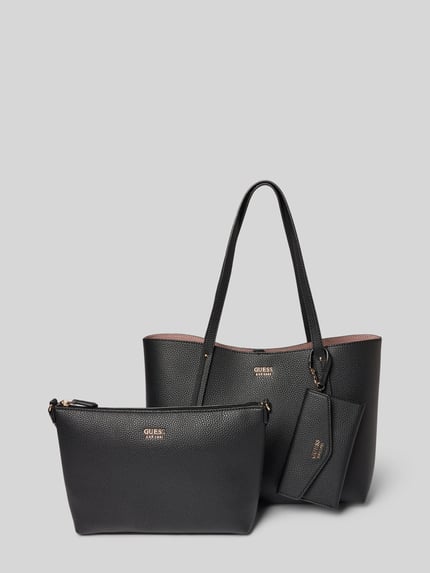 GUESS Tote Bag in Leder-Optik Modell 'Brenton' Black 2
