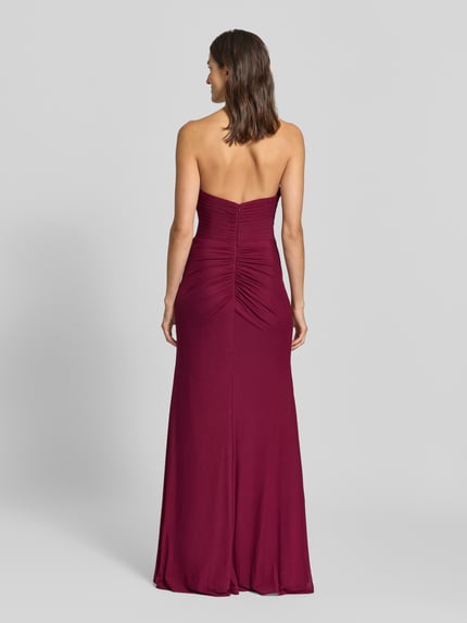 Mascara Off-Shoulder-Kleid mit Knotendetail Bordeaux 5