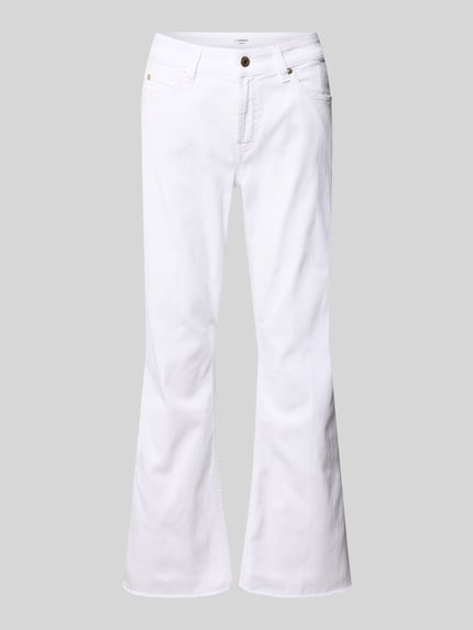 CAMBIO Flared Fit Jeans aus Baumwoll-Mix Modell 'FRANCESCA' Weiss 2
