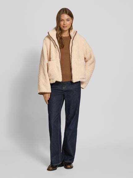 Neo Noir Jacke mit Teddyfell Modell 'Effa' Cognac 1