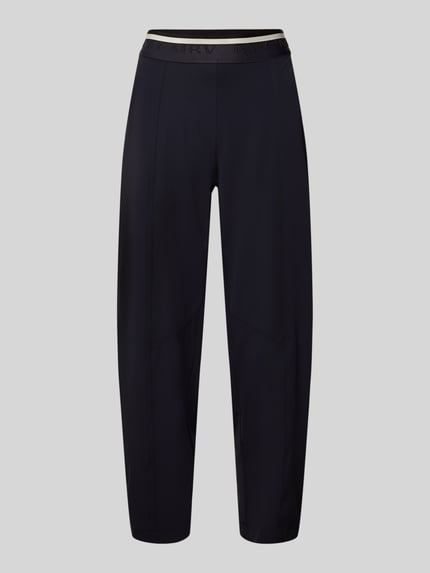 CAMBIO Slim Fit Hose mit elastischer Label-Bund Modell 'EDEN' Marine 2