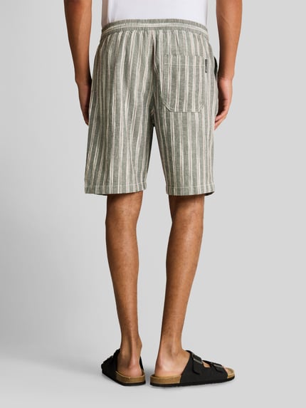 Tom Tailor Denim Regular Fit Shorts aus Baumwoll-Leinen-Mix Oliv 5