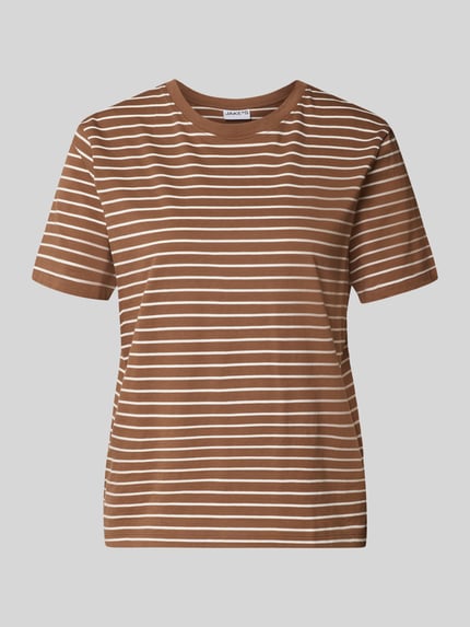 Jake*s Casual Regular Fit T-Shirt aus reiner Baumwolle Schoko 2