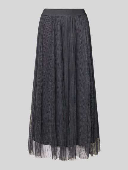 ONLY regular fit midi-rok van mesh model 'LAVINA' Antraciet - 2