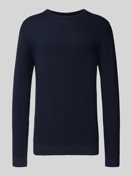 JACK & JONES Strickpullover mit Rundhalsausschnitt Modell 'OTTO' Marine 2