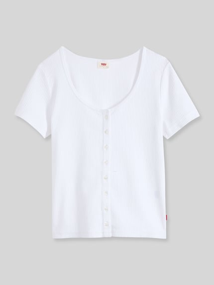 Levi's® Slim Fit T-Shirt aus Baumwoll-Mix Weiss 1