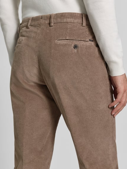 Hiltl Regular fit corduroy broek van katoenmix Middengrijs - 3