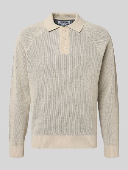 Jake*s Studio Men Strickpullover mit Polokragen Ecru 2