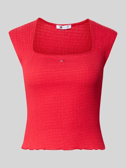 Slim Fit Top mit Frill Shop The Look MANNEQUINE