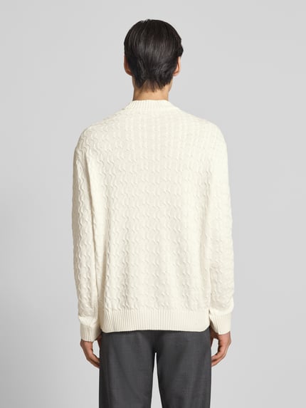 Selected Regular Fit Strickpullover aus reiner Baumwolle Modell 'PHILIP' Offwhite 5