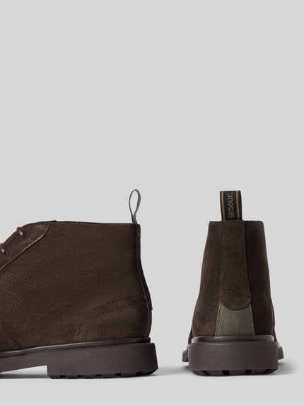 Barbour Schnürboots aus Veloursleder Dunkelbraun 2