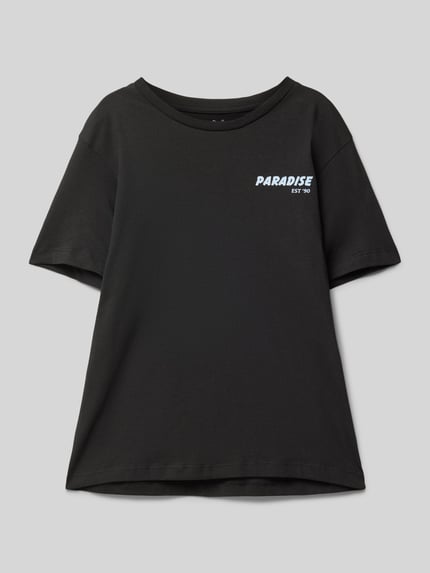 JACK & JONES T-Shirt mit Motiv-Print Black 1