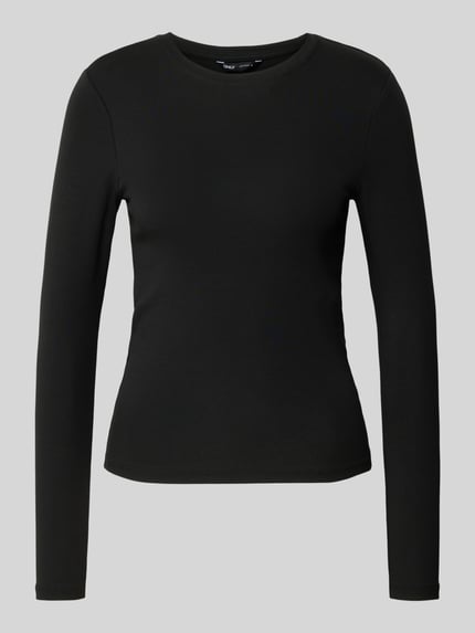 ONLY Slim Fit Langarmshirt aus Baumwoll-Mix Modell 'RILEY' Black 2