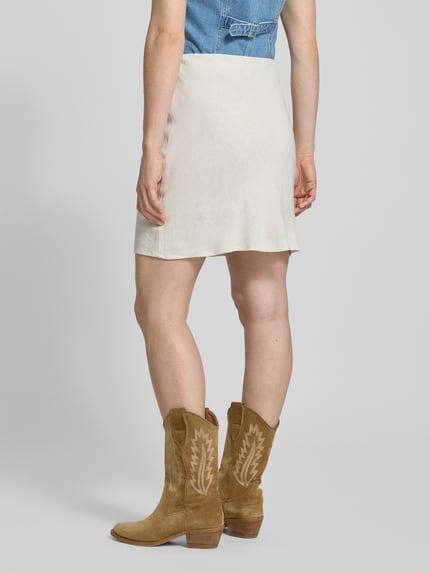 Neo Noir Minirok met elastische band, model 'Lunna' Beige - 5
