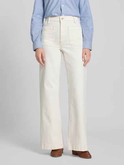 Polo Ralph Lauren Flared Jeans mit aufgesetzten Eingrifftaschen Offwhite 4