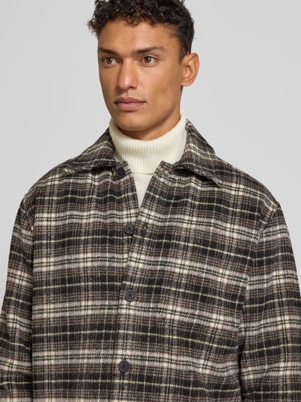 MCNEAL Regular fit overhemdjack met kentkraag Zwart - 3