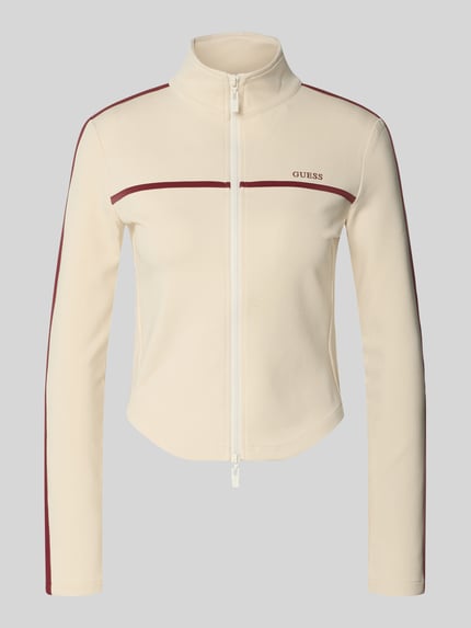Slim Fit Sweatjacke mit Stehkragen Modell 'Jasmine' Shop The Look MANNEQUINE