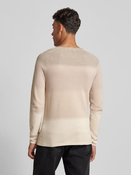 JACK & JONES Regular fit gebreide pullover van zuiver katoen Beige - 5
