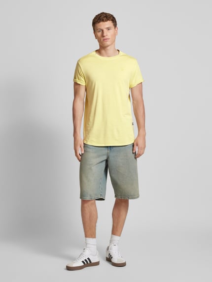 G-Star RAW T-Shirt mit Label-Detail Modell 'Lash' GELB 1