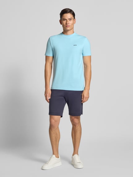 BOSS Green Regular Fit T-Shirt aus Baumwoll-Mix Modell 'TEE' Hellblau 1