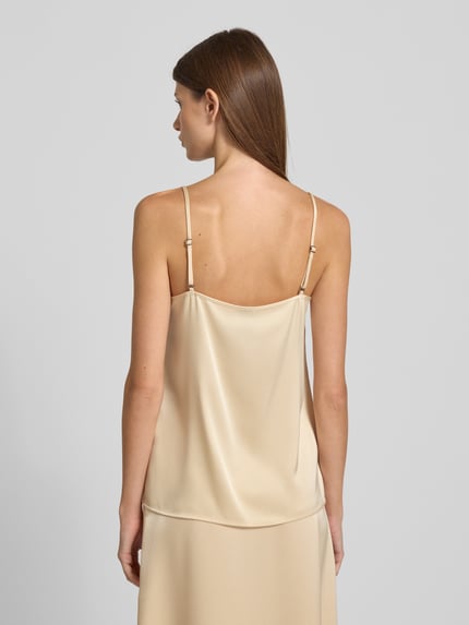 Marc Cain Relaxed fit top met spaghettibandjes Ecru - 5