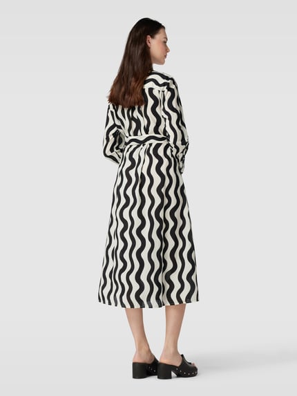 White Label Midikleid mit Allover-Muster Black 5