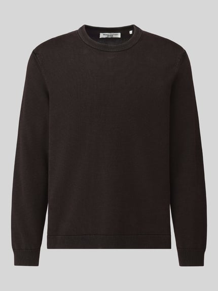 Marc O'Polo DENIM sweter o kroju regular fit z czystej bawełny Ciemnobrązowy 2