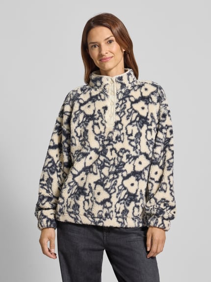 Jake*s Casual Sherpa Jacket mit Stehkragen Ecru 4