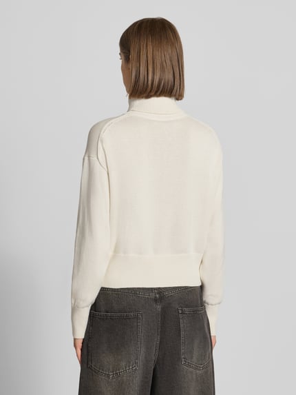Calvin Klein Jeans Sweter w kroju regular fit z czystej bawełny Biały 5