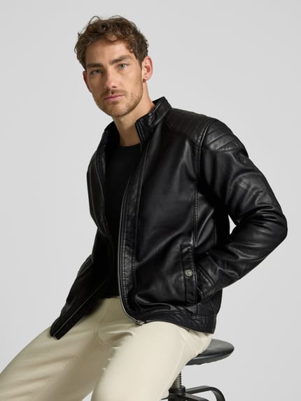Tom Tailor Jacke in Leder-Optik Black 3