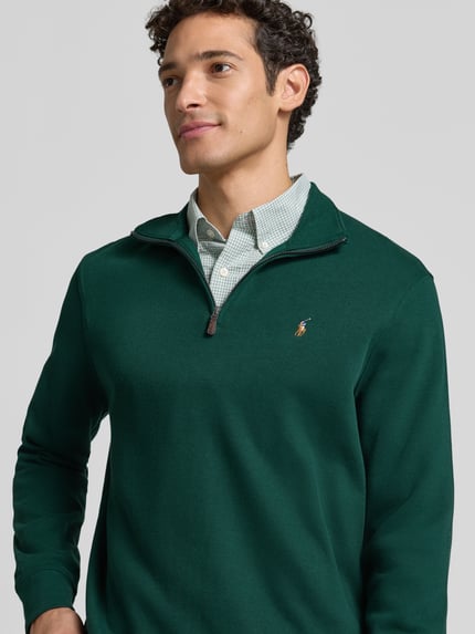 Polo Ralph Lauren Troyer o kroju relaxed fit z czystej bawełny Ciemnozielony 3