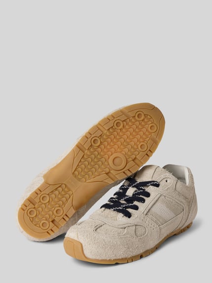 ALOHAS Sneaker aus echtem Leder mit Kontrastbesatz Hellgrau 4