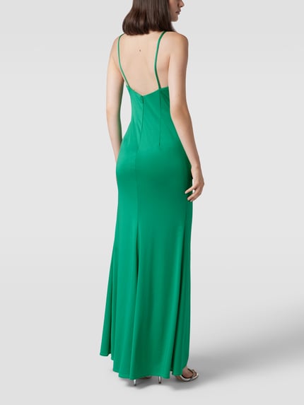 LUXUAR FASHION Avondjurk met hartvormige hals Smaragdgroen - 5
