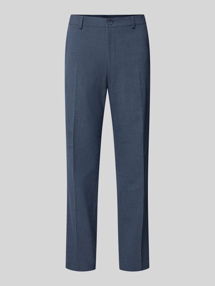 Selected Regular Fit Business-Hose mit Bundfalten Dunkelblau 1